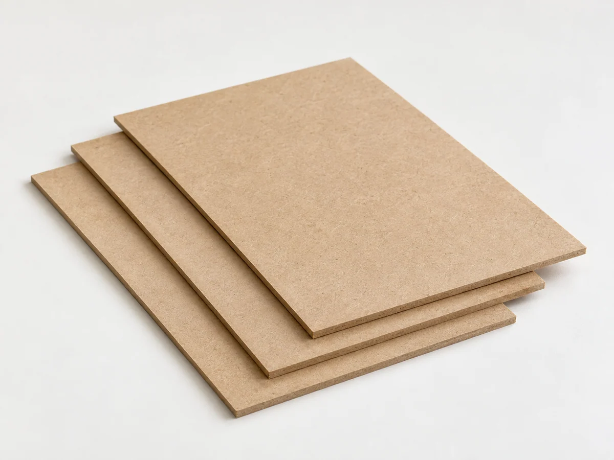 Thin MDF sheets staggered to show their slim profiles